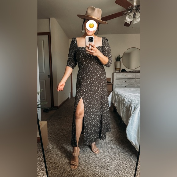 FLORAL MIDI DRESS - Picture 7 of 7